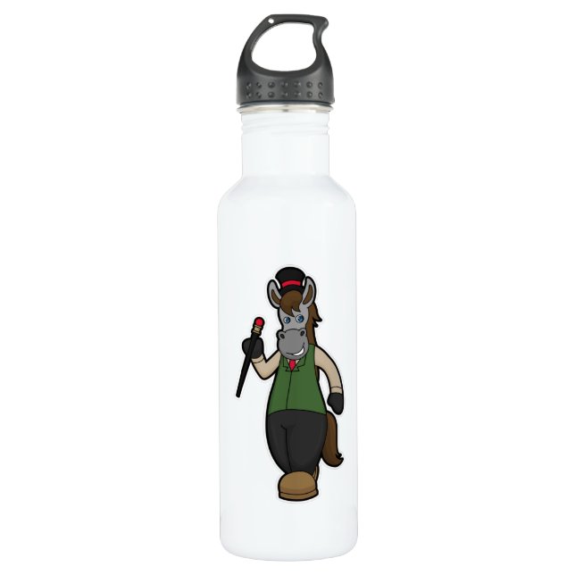 Horse with Hat & Cane 710 Ml Water Bottle (Front)