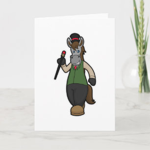 Horse with Hat & Cane Card