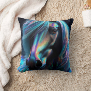 Horse With Iridescent Features Cushion