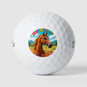 Horse with Motivational Quote Golf Balls