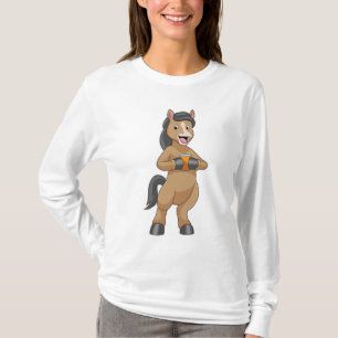 Horse with Mug of Orange juice T-Shirt