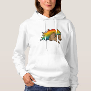 Horse with Rainbow Hairs Hoodie