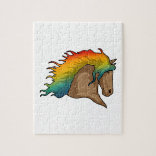 Horse with Rainbow Hairs Jigsaw Puzzle