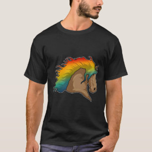 Horse with Rainbow Hairs T-Shirt