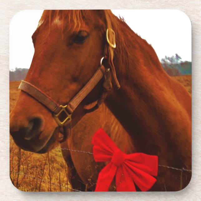 Horse with Red Bow Coaster (Front)