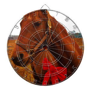 Horse with Red Bow Dartboard
