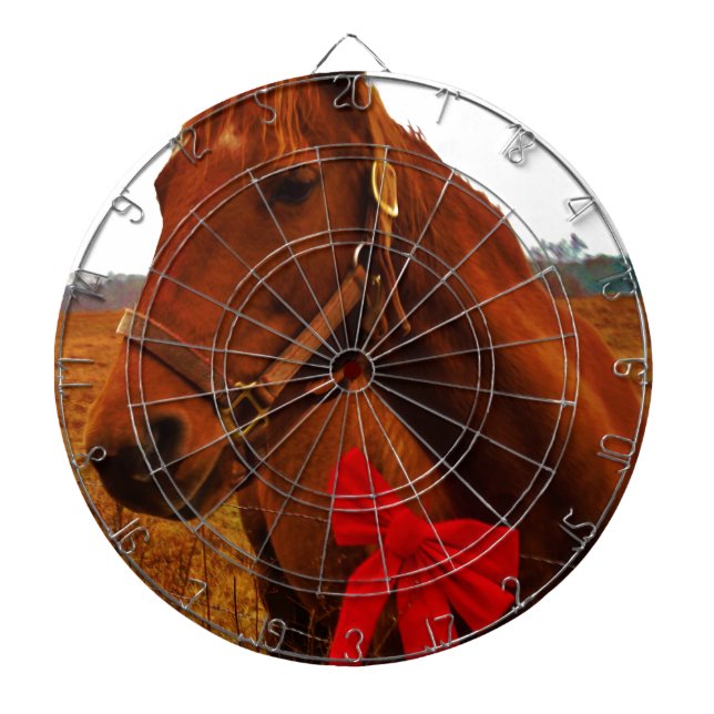 Horse with Red Bow Dartboard (Front)