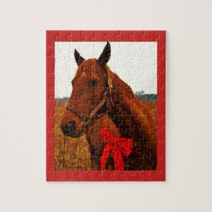 Horse with Red Bow Jigsaw Puzzle