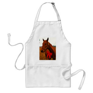 Horse with Red Bow Standard Apron