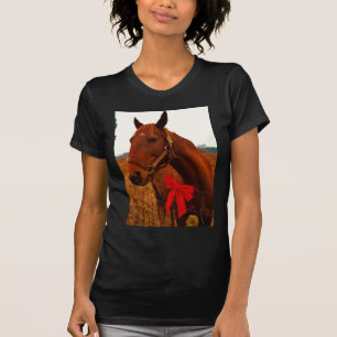 Horse with Red Bow T-Shirt