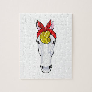 Horse with Ribbon Jigsaw Puzzle