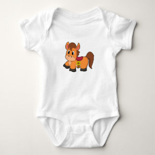 Horse with Saddle Baby Bodysuit