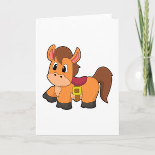 Horse with Saddle Card