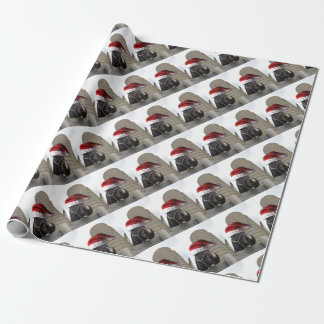 Horse with Santa Hat Wrapping Paper