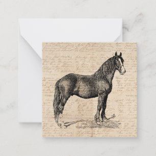 Horse with Script Paper Card