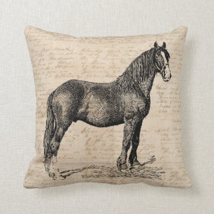 Horse with Script Paper Cushion