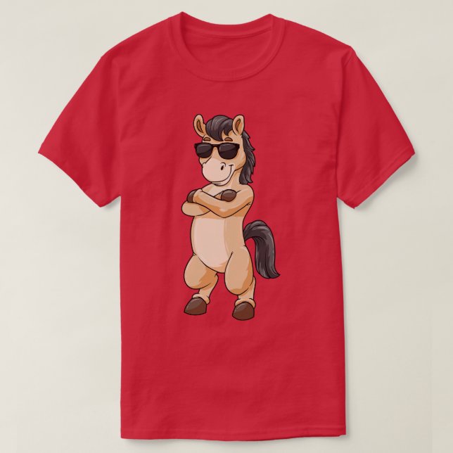 Horse with Sunglasses 4 T-Shirt (Design Front)
