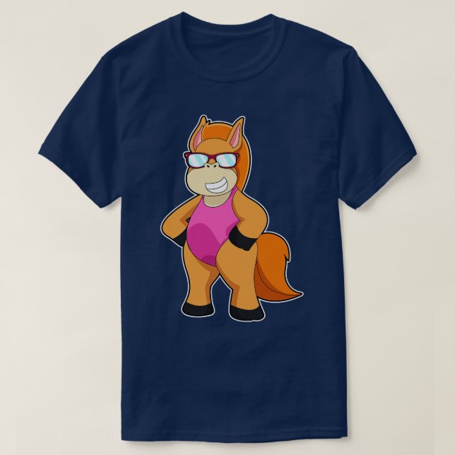 Horse with Sunglasses 6 T-Shirt (Design Front)