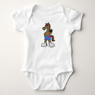 Horse with Sunglasses Baby Bodysuit