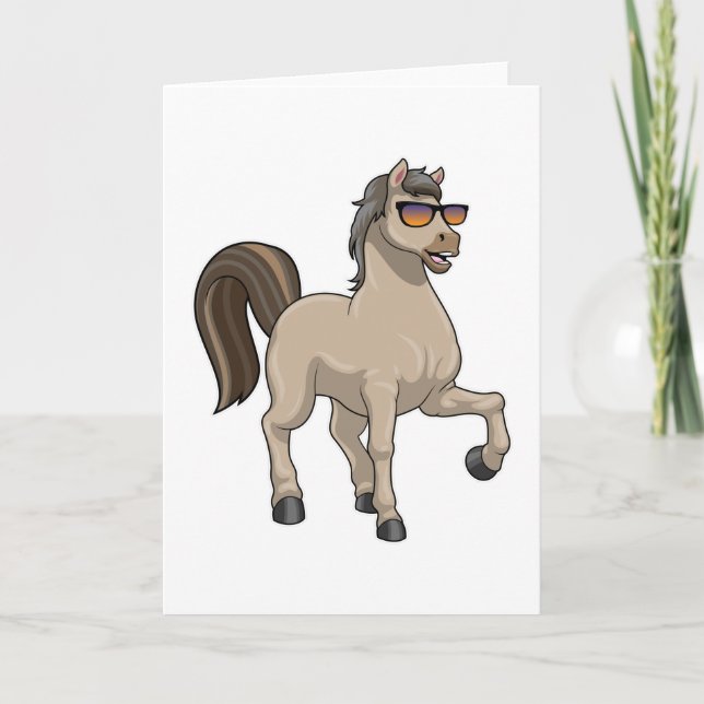 Horse with Sunglasses Card (Front)