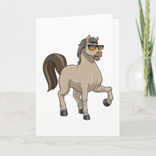 Horse with Sunglasses Card