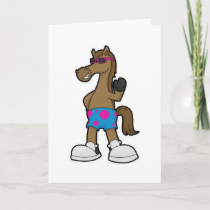 Horse with Sunglasses Card