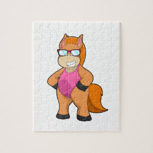 Horse with Sunglasses Jigsaw Puzzle