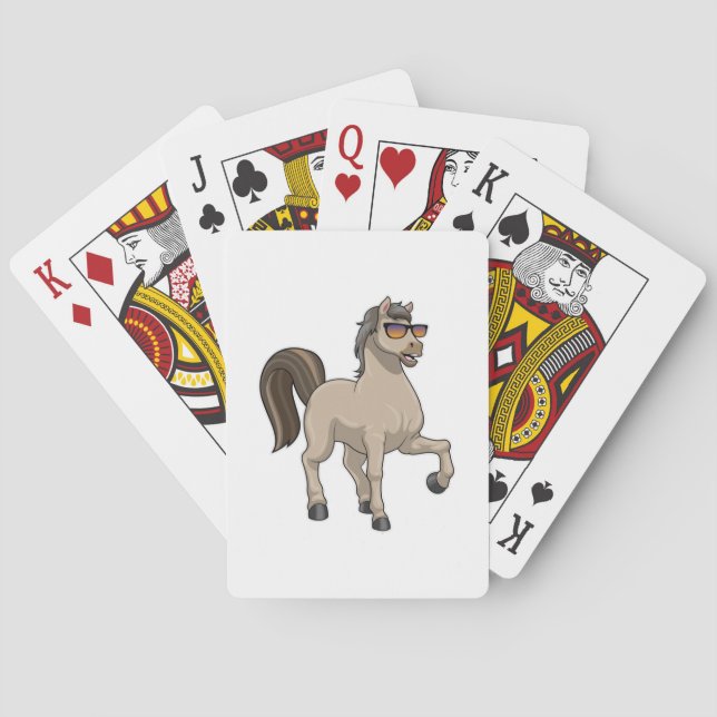 Horse with Sunglasses Playing Cards (Back)