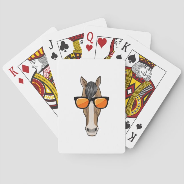 Horse with Sunglasses Playing Cards (Back)