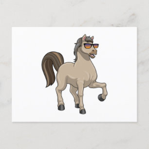 Horse with Sunglasses Postcard