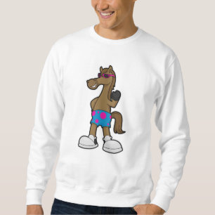 Horse with Sunglasses Sweatshirt