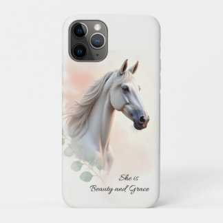 Horse Woman She is Beauty and Grace Water iPhone 11 Pro Case