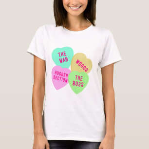 Horse Women Candy Hearts T-Shirt