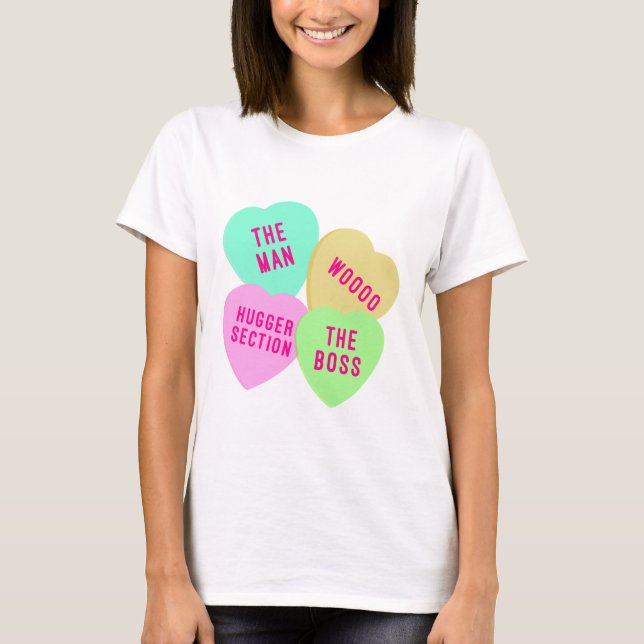 Horse Women Candy Hearts T-Shirt (Front)