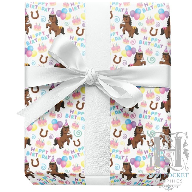 Horse Wrapping Paper in White (Creator Uploaded)