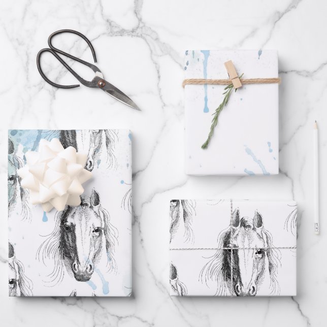 Horse Wrapping Paper Sheet (Front)