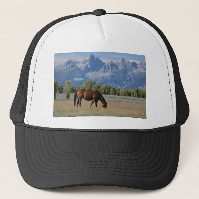 Horse, Wyoming Ranch Trucker Hat (Front)