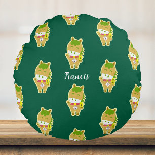 Horse Year Lucky Cute Personalised Round Pillow