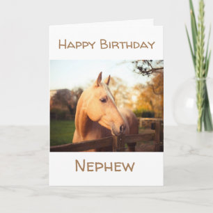 HORSE YOU LOVE SENDS BIRTHDAY WISH NEPHEW CARD