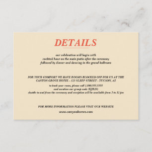 Horseback Canyon Couple Wedding Enclosure Card