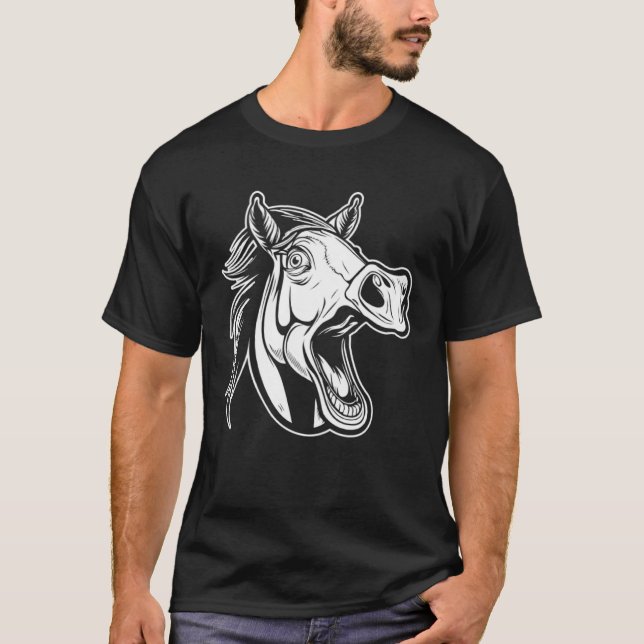 Horseback  Equestrian Horse Riding T-Shirt (Front)