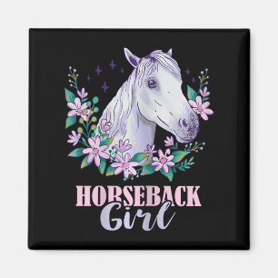 Horseback Girl Horseback Riding Horse Lover Equest Magnet