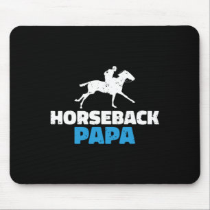 Horseback Papa Horse Riding Mouse Mat