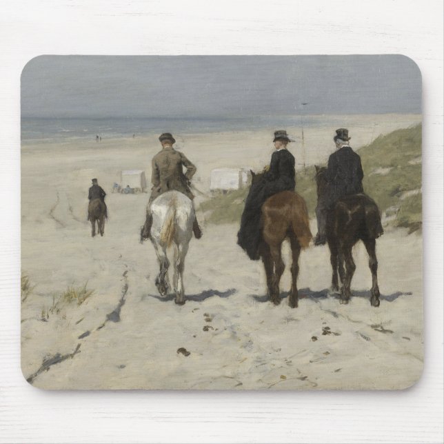Horseback Ride along the Beach - Art Mousepad (Front)