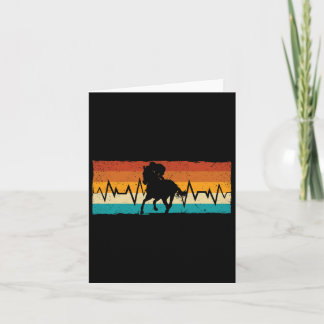 Horseback Rider Equestrian Heartbeat Horse Lover R Card