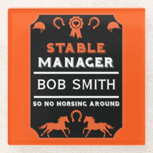Horseback Rider Instructor Glass Coaster