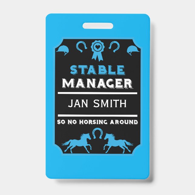 Horseback Rider Instructor ID Badge (Front)