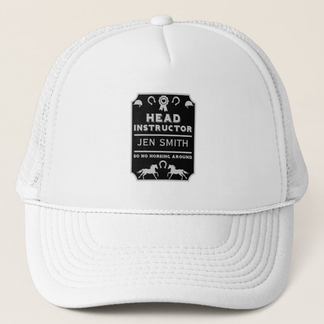 Horseback Rider Instructor Trucker Hat (Front)