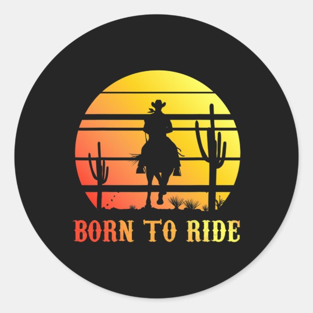 Horseback Riding1  Classic Round Sticker (Front)