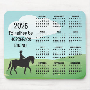 Horseback Riding 2025 Calendar Mouse Mat